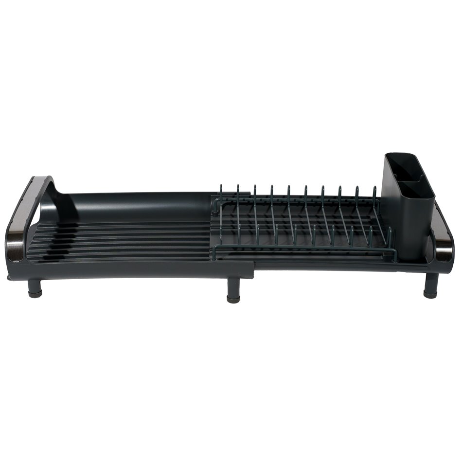 Dish drain Etira, black, metal/plastic, 13x49x20cm
