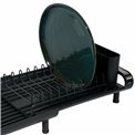 Dish drain Etira, black, metal/plastic, 13x49x20cm
