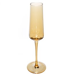 Champagne flute Olga, amber, H25 D7cm, 160ml