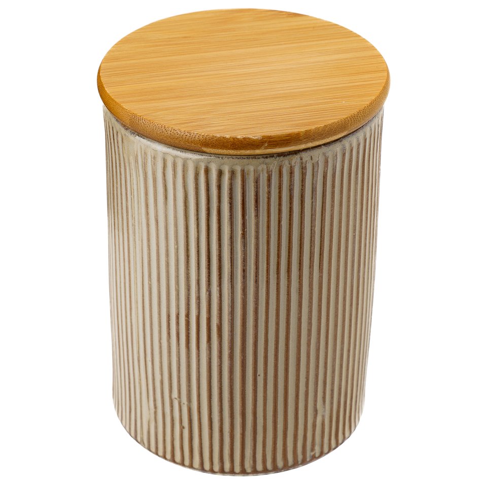 Storage canister Marony S, beige, H16cm, D11cm