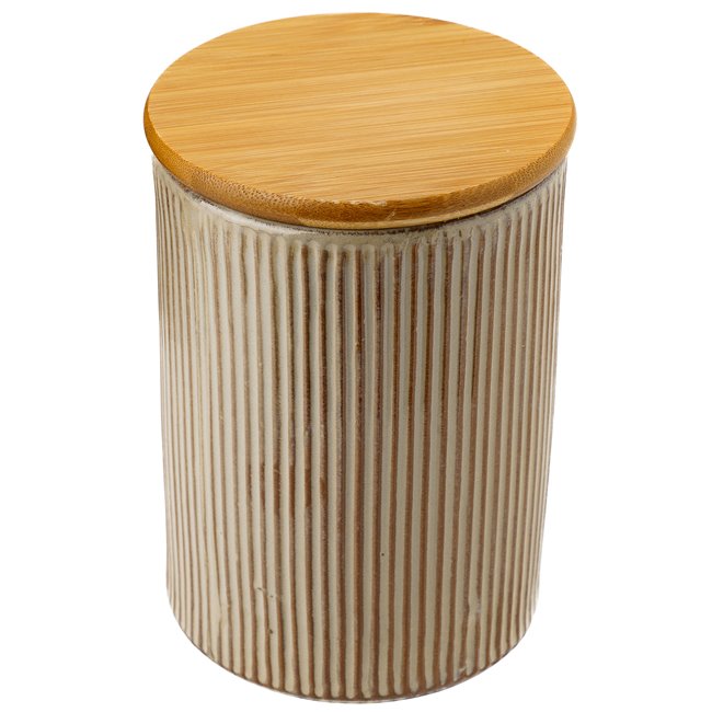 Storage canister Marony S, beige, H16cm, D11cm