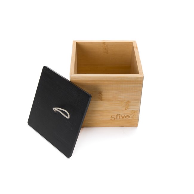 Бамбуковый ящик для хранения L, H12.5x12.5x12.7см