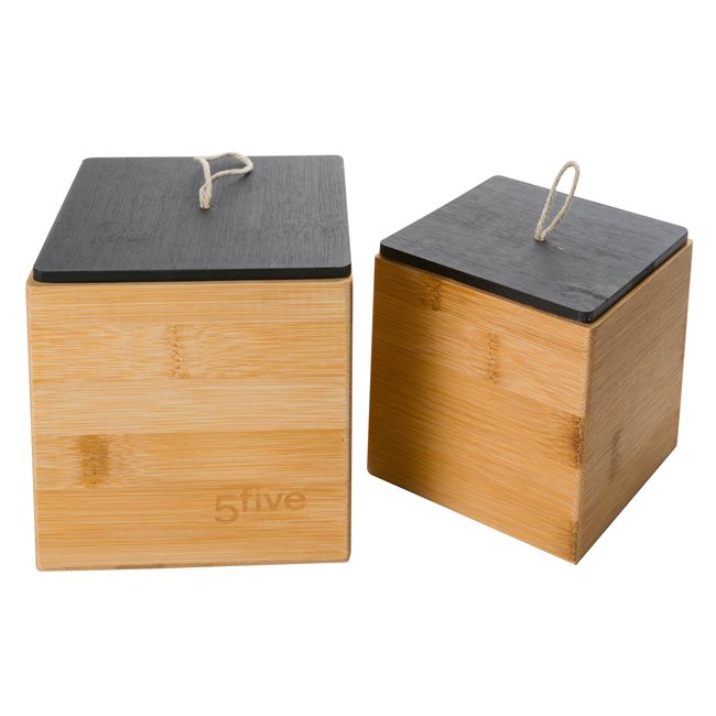 Бамбуковый ящик для хранения L, H12.5x12.5x12.7см