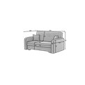 Sofa bed Elaine, Poco 101, pink, H75x155x105cm