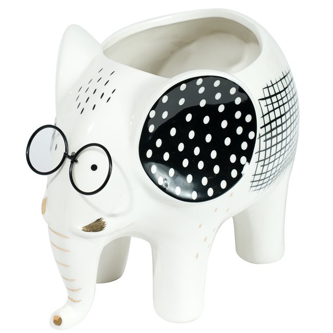 Flowerpot Elephant, ceramic, 14x21x18cm