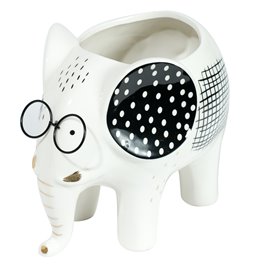 Flowerpot Elephant, ceramic, 14x21x18cm