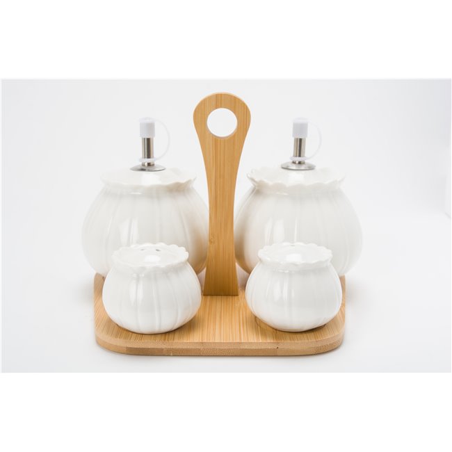 Spices set, porcelain, 20x17x17cm