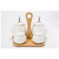 Spices set, porcelain, 20x17x17cm