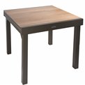 Table Lapiazza ex, houte, aluminium, 90x90xH75.5cm