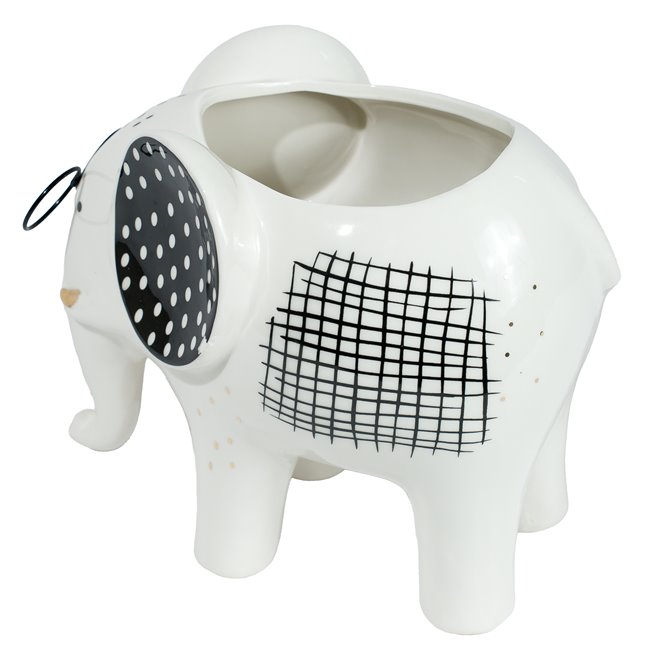 Lillepott Elephant, keraamika, 14x21x18cm