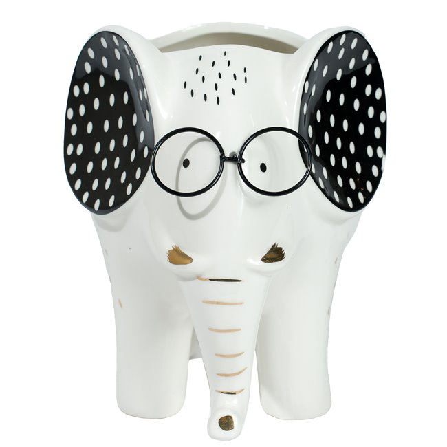 Lillepott Elephant, keraamika, 14x21x18cm