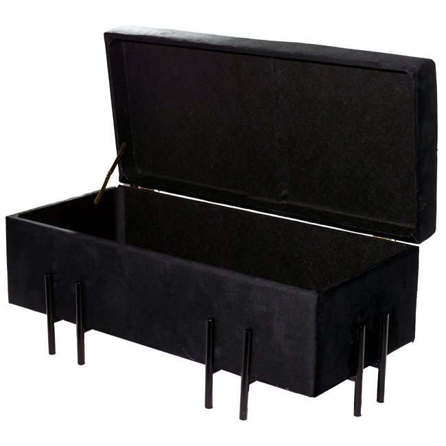 Bench Fabro S, black, 35x73x33cm