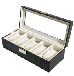 Box of 5 watches, H8x29x12cm