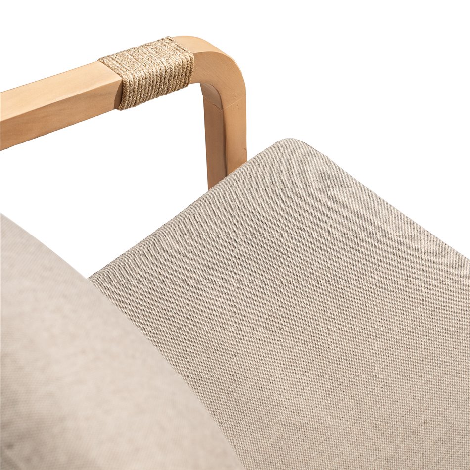 Armchair Lapapouasie, taupe, acacia, 75x66x58cm