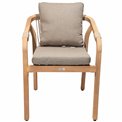 Armchair Lapapouasie, taupe, acacia, 75x66x58cm