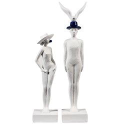 Decorative statue Woman/Man, set, 27x8x8cm