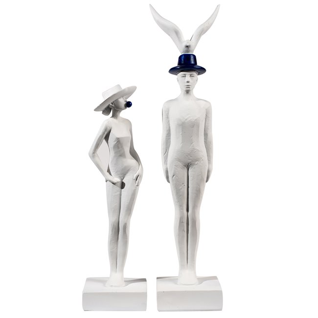 Decorative statue Woman/Man, set, 27x8x8cm