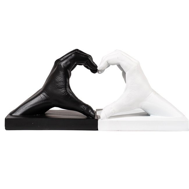 Bookend Heart, set, 13.8x32x10cm
