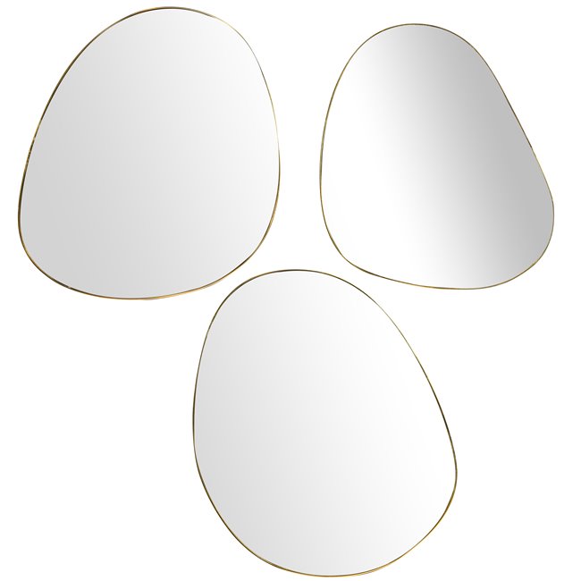 Mirror set 3 Lida, H47x37x0.3cm