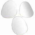 Mirror set 3 Lida, H47x37x0.3cm