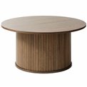 Coffee table Nola, smoked oak veneer/MDF, D90 xH45cm