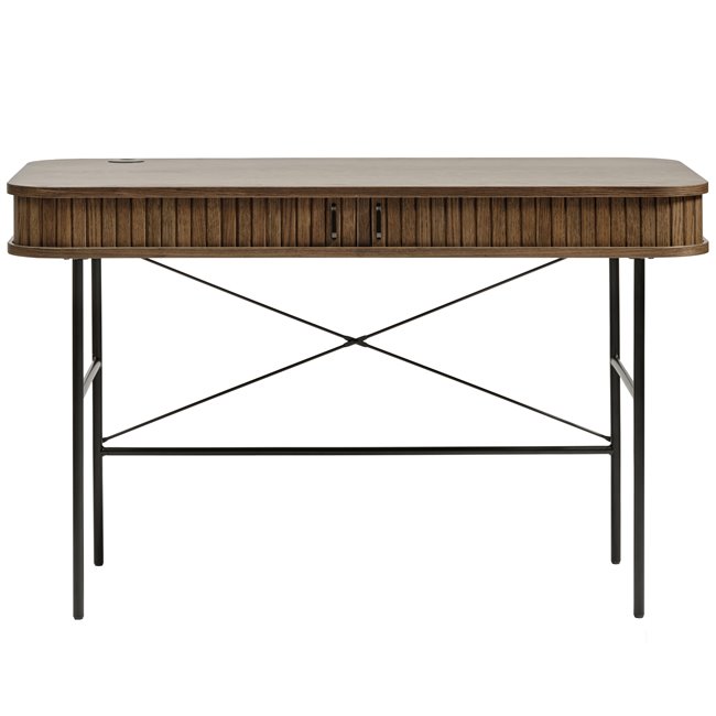 Desk Nola, smoked oak veneer/MDF, H75x120x60cm