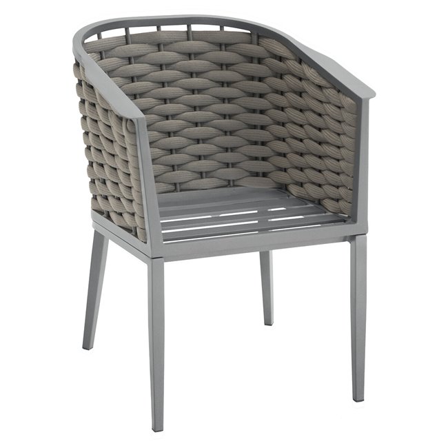 Garden chair Laembruns, praline color, aluminum/polyester, H73.5x63x61cm