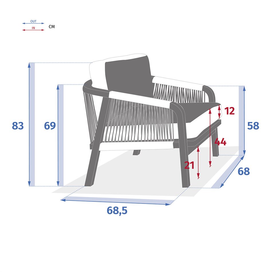 Puhketool Lapapua, beež värv, akaatsia/polüester, H79.5x68.5x69cm