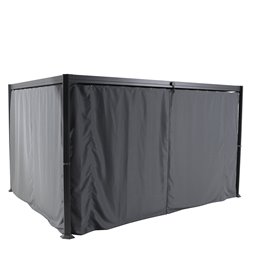 Шторы для перголы Labelize 3.8x3м, серого цвета, полиэстер