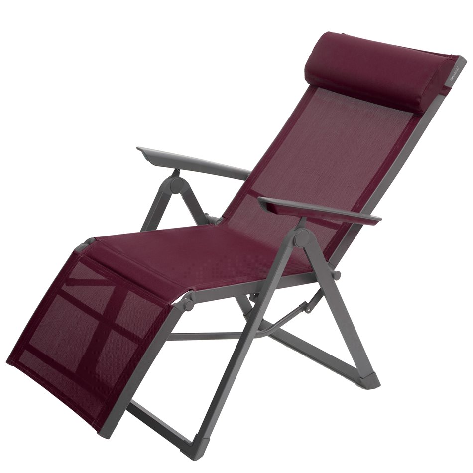 Armchair/recliner Ladecima, burgundy/graphite color, H116x75.3x65cm