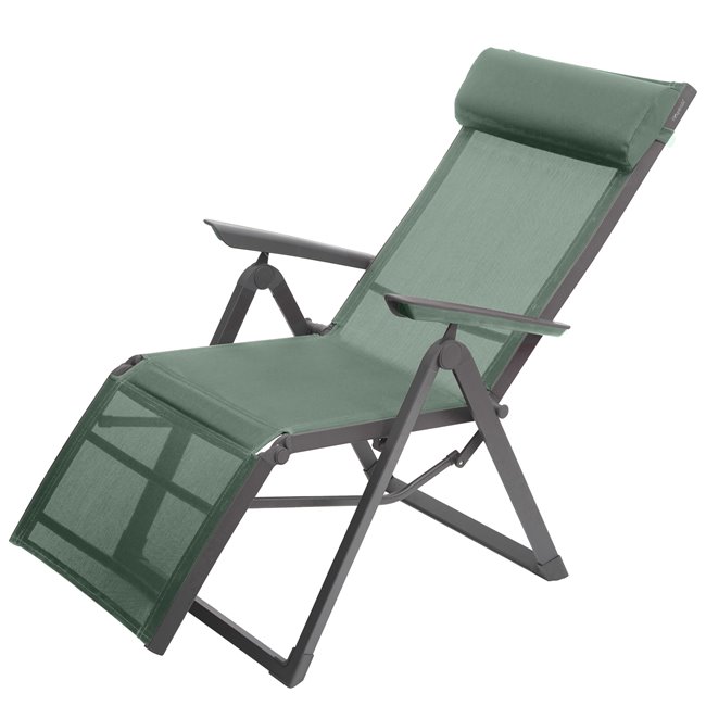 Armchair/recliner Ladecima, olive/graphite color, H116x75.3x65cm