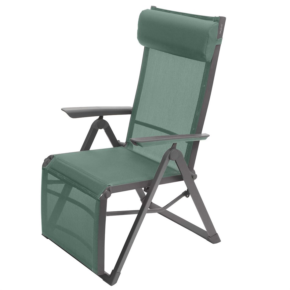 Armchair/recliner Ladecima, olive/graphite color, H116x75.3x65cm
