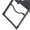 Sun lounger Ladecima, folding, slate grey color, H90x64x142cm