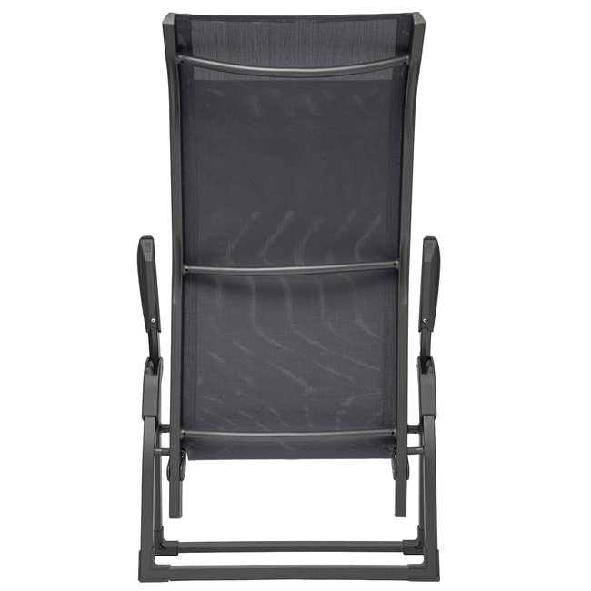 Sun lounger Ladecima, folding, slate grey color, H90x64x142cm