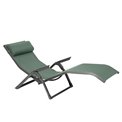 Sun lounger Ladecima, folding, olive color, H90x64x142cm