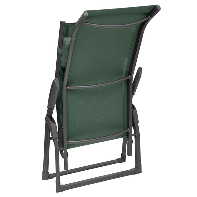 Sun lounger Ladecima, folding, olive color, H90x64x142cm