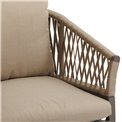 Garden chair Laoriengo, honey/praline color, aluminum/polyester, H75.5x62x56cm