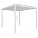 Pergola Laevora 3.6 x 3.6m, white color, aluminium, H250x362x362cm
