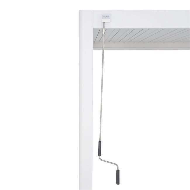 Pergola Laevora 3.6 x 3.6m, white color, aluminium, H250x362x362cm