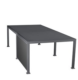 3м жалюзи для перголы Laevora 6x3.6м, серого шифера цвета, алюминий/тексталин, H11x236.5x279см