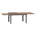 Pikendatav laud Lapiazza, 10-kohaline, pruun värv, alumiinium/plast, H75,5x90x135-270cm