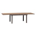 Table Lapiazza, 10-seater extendable, brown color, aluminium/plastic, H75,5x90x135-270cm