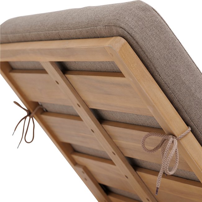 Шезлонг Lapapua, бежевого цвета, акация, H87x73.5x178см