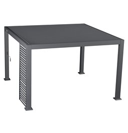 1m Side wall panel for pergola Laevora, 6x3.6m, graphite/grey, aluminum