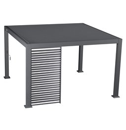 1.2m Külgseina paneel pergole Labelize, 3.6x3.6m ja 6x3.6m, grafiidi/hall, alumiinium