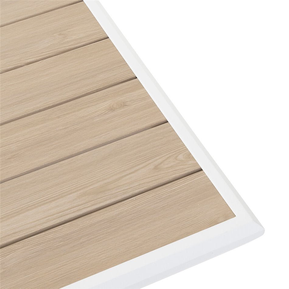 Pikendatav laud Laaxiome, 10-kohaline, linane/valge värv, H76x113x220cm