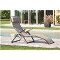 Sun lounger Ladecima, folding, hazelnut/praline color, H90x64x142cm