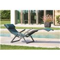 Sun lounger Ladecima, folding, teal color, H90x64x142cm