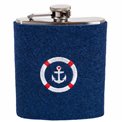 Hip flask Anchor, steel, 12.5x10x.3cm