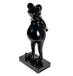Deco figurine Frog, black, 68x32x30cm